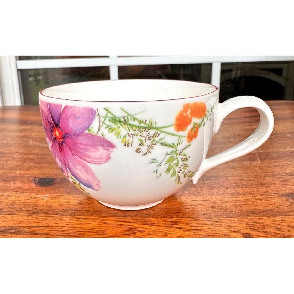 NWT Villeroy  Boch Mariefleur Tea Cup Coffee Wedding Registry Gift Floral Decor